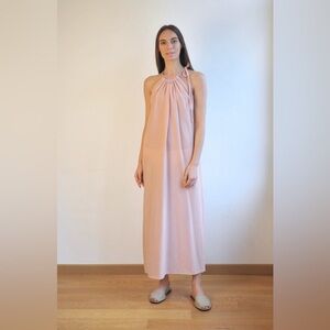 Blush Sile Halter Dress/Beach Coverup in Organic Cotton, One Size by Loom.Ist